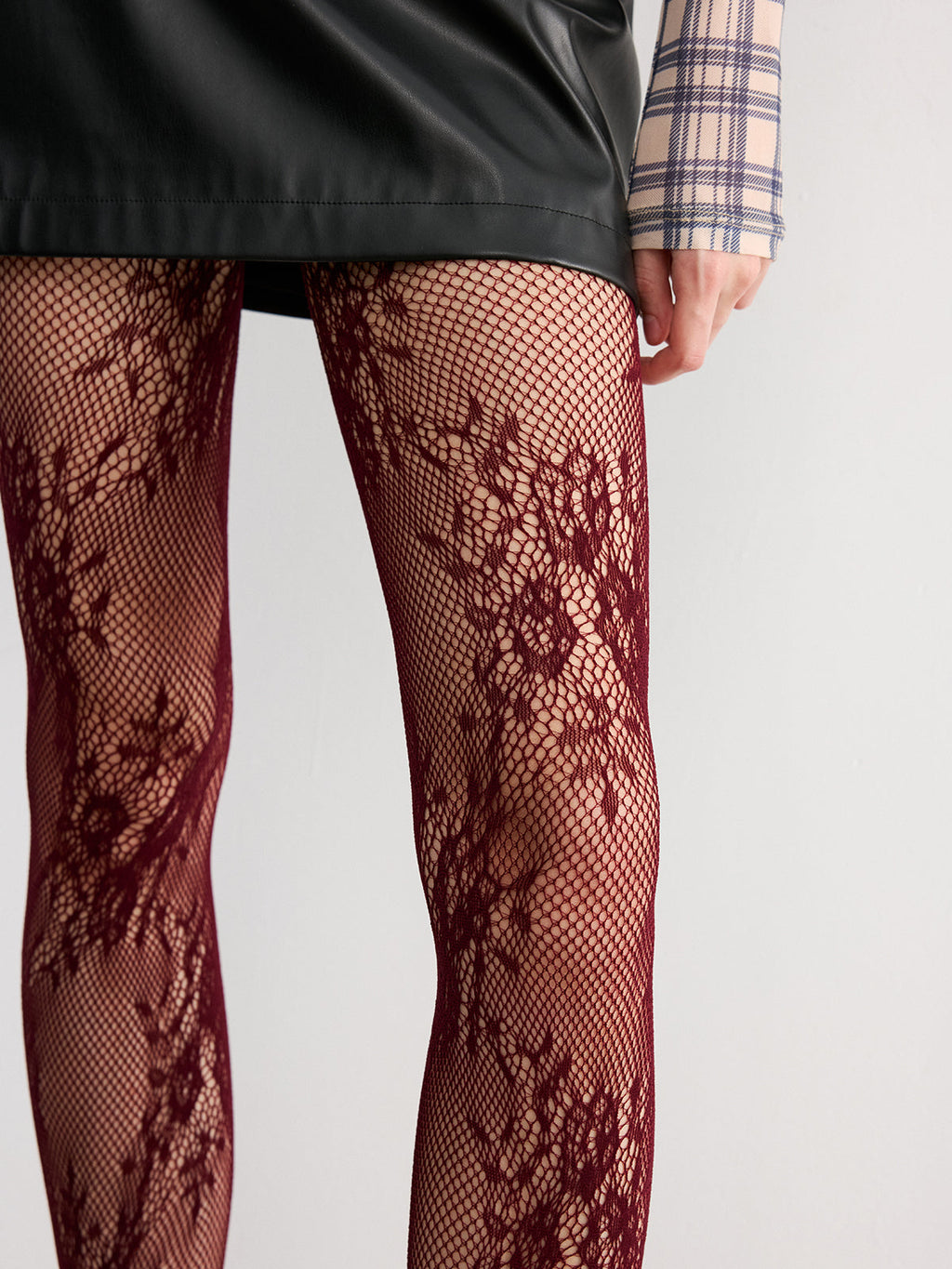 Floral Lace Fishnet Tights 213