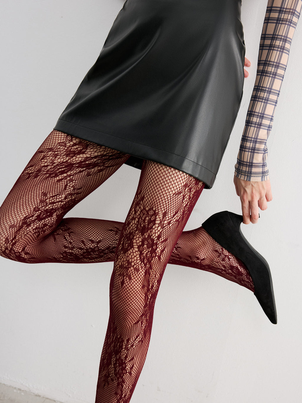Floral Lace Fishnet Tights 213