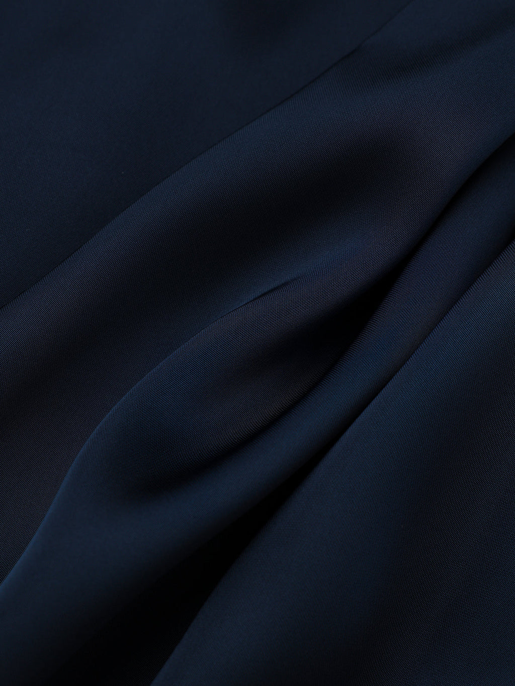 Long Sleeve Cross Neck Satin Tiered Mini Dress