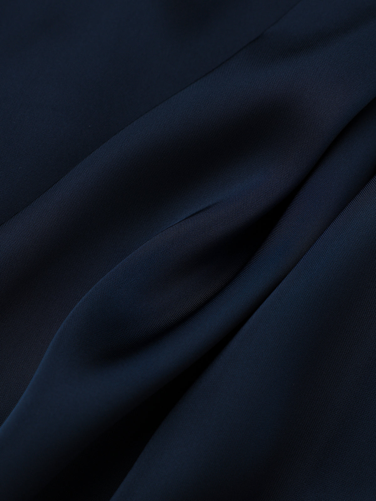 Long Sleeve Cross Neck Satin Tiered Mini Dress