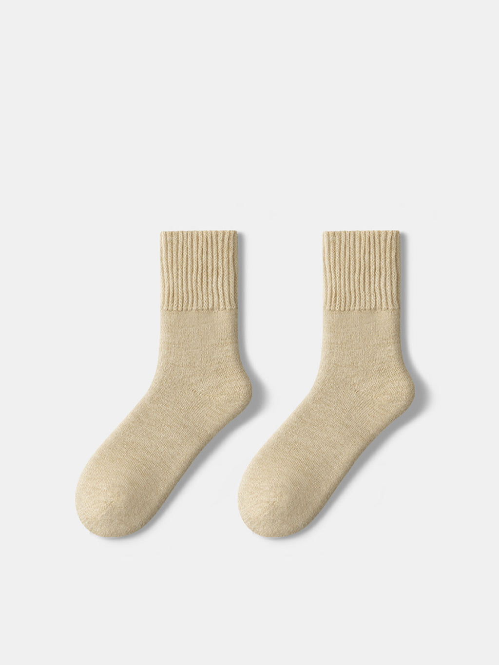 Fuzzy Wool-Blend Crew Socks
